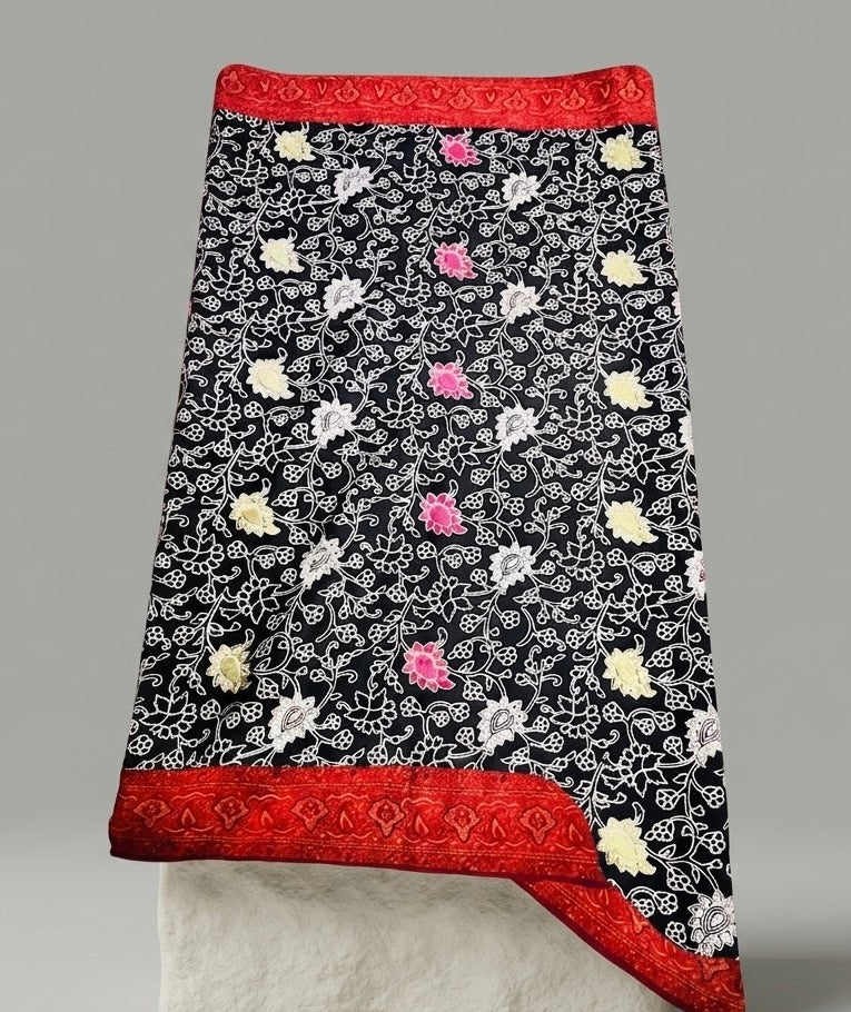 Royal Burgundy Kashmiri Embroidered Shawl