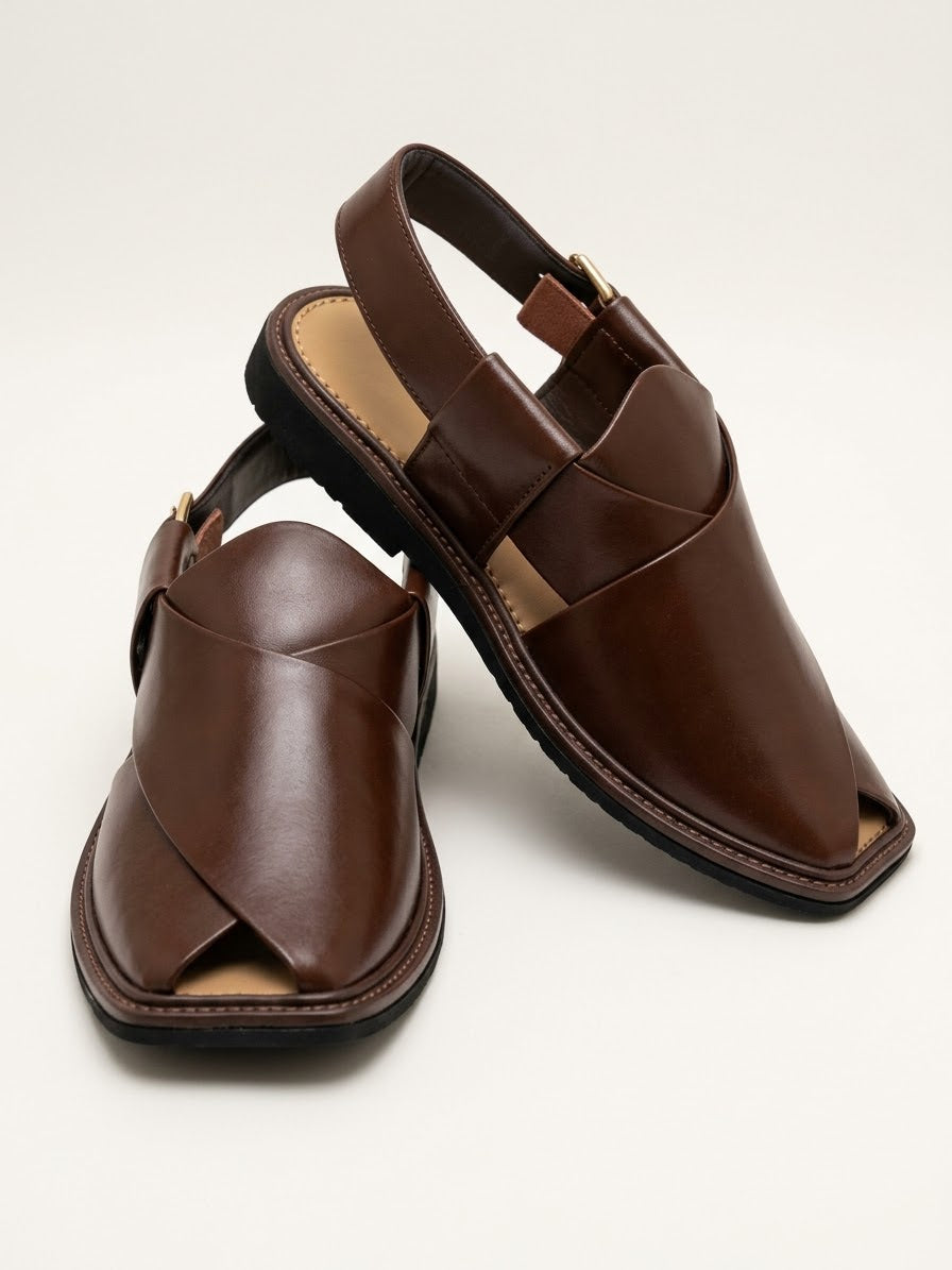 Smart Zalmi Peshawari Chappal – Dark Chocolate Brown