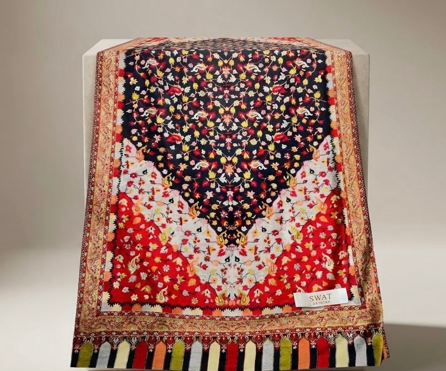 Luxury Kashmiri Kani Weave Jacquard Shawl