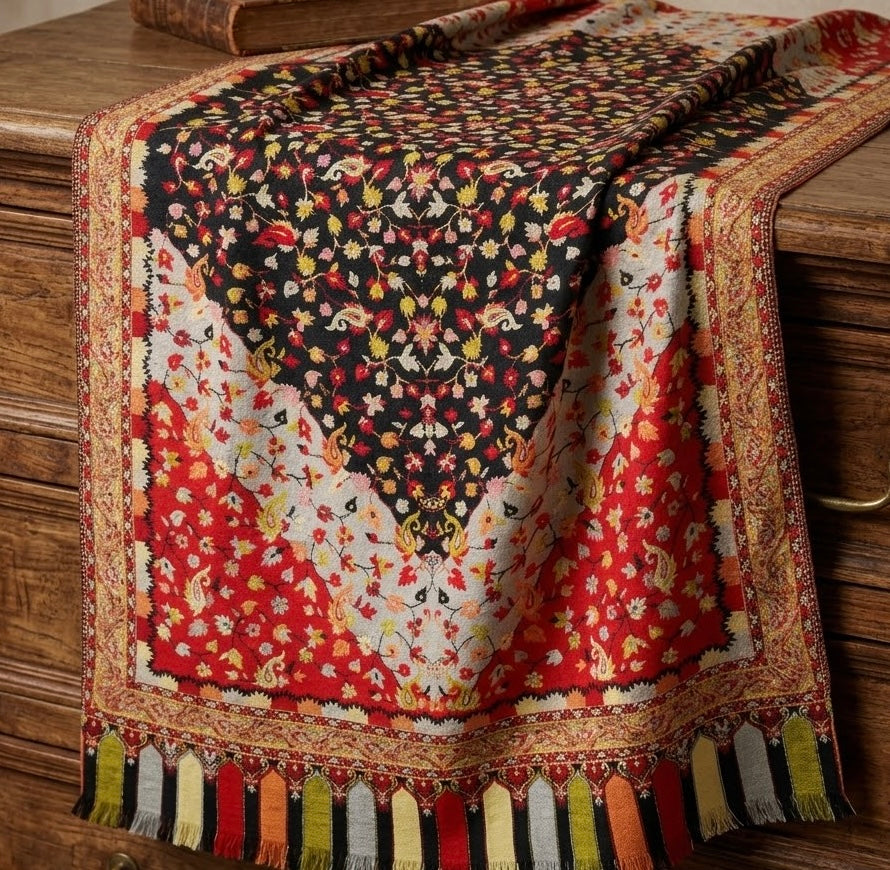 Luxury Kashmiri Kani Weave Jacquard Shawl
