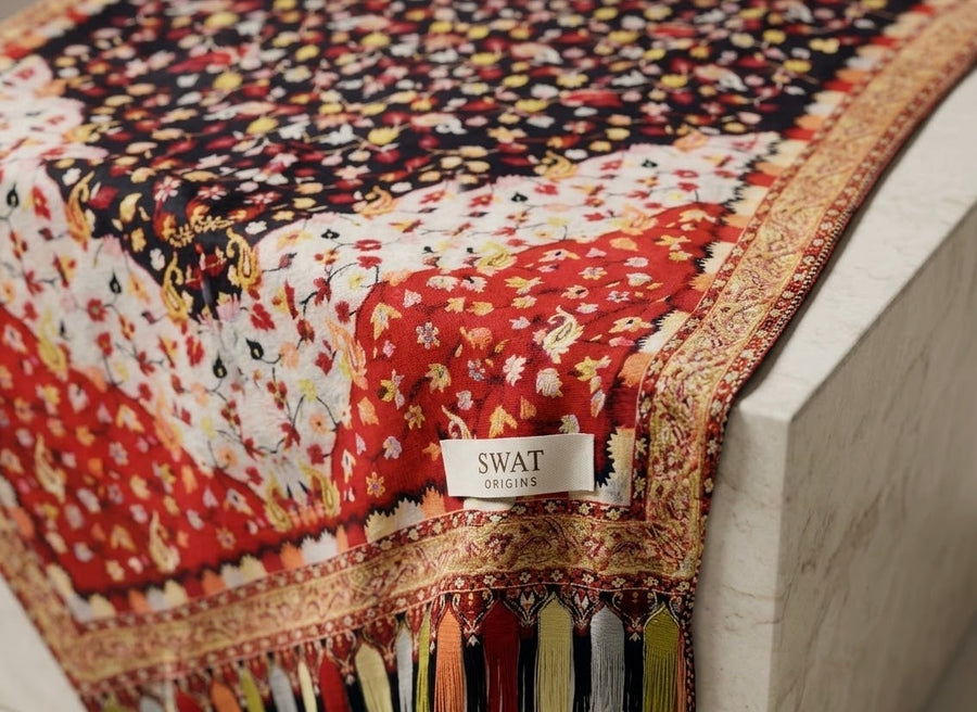 Luxury Kashmiri Kani Weave Jacquard Shawl