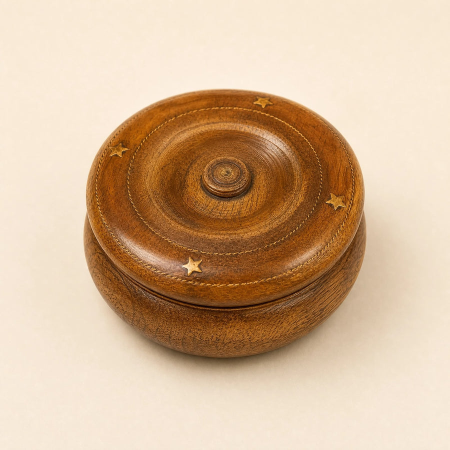 Handcrafted Wooden Sugar Pot - View 1