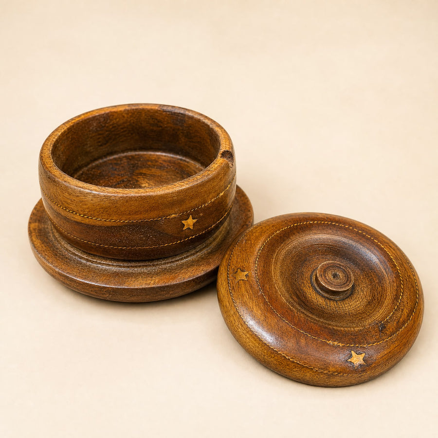 Handcrafted Wooden Sugar Pot - View 2