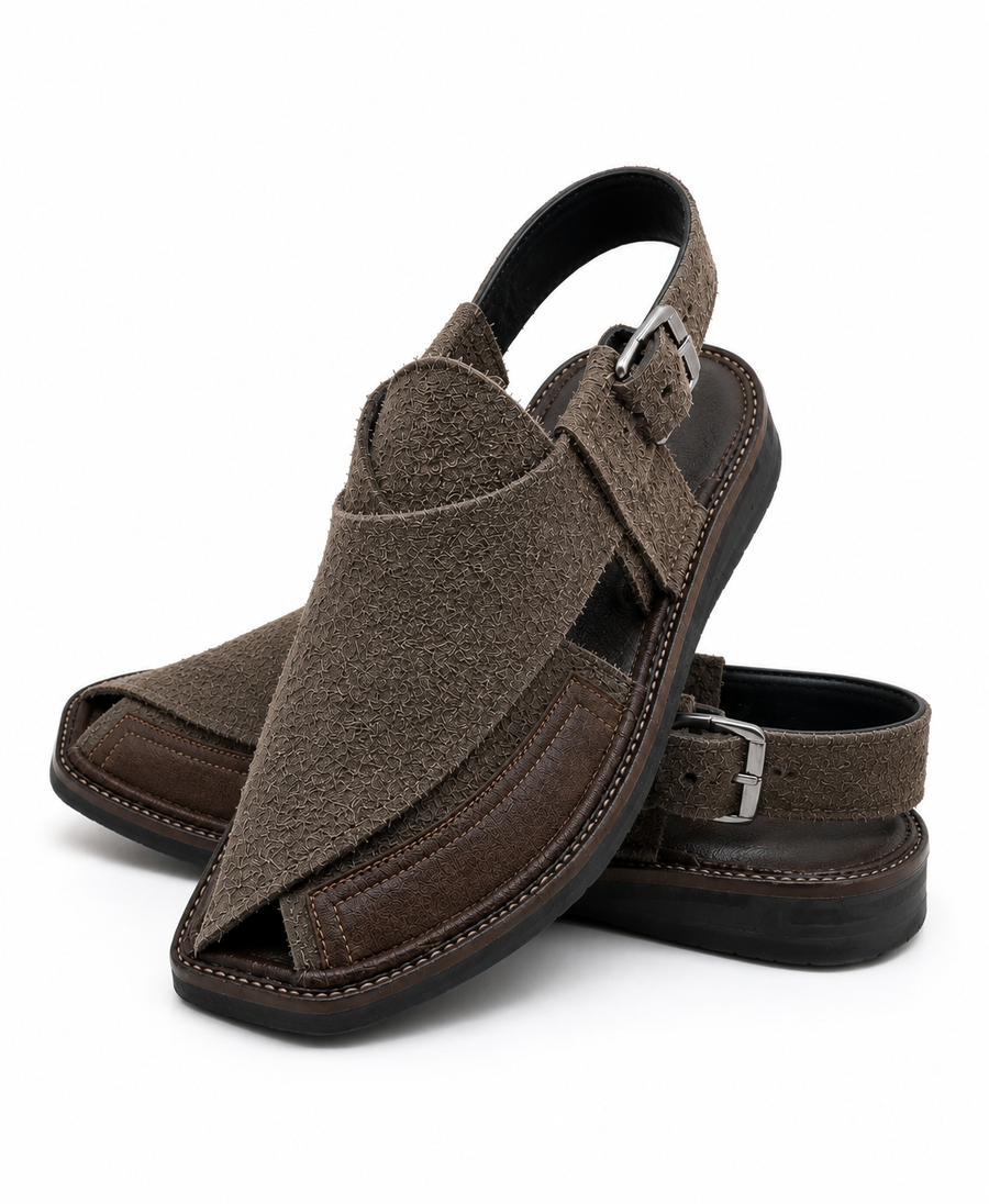Sabar Peshawari Chappal - dark brown