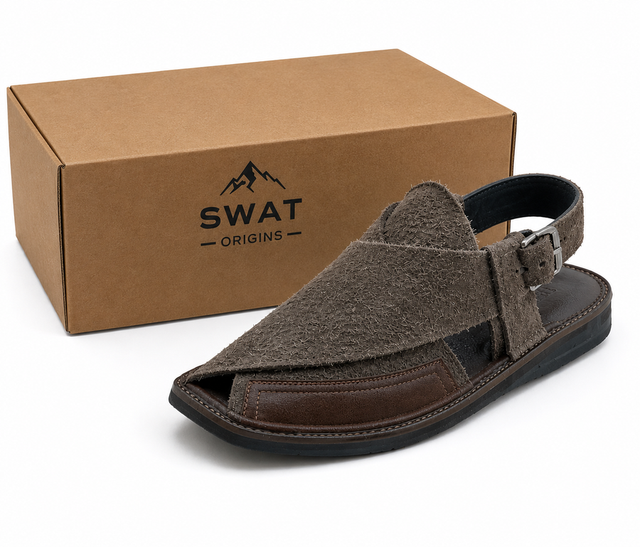 Sabar Peshawari Chappal - dark brown