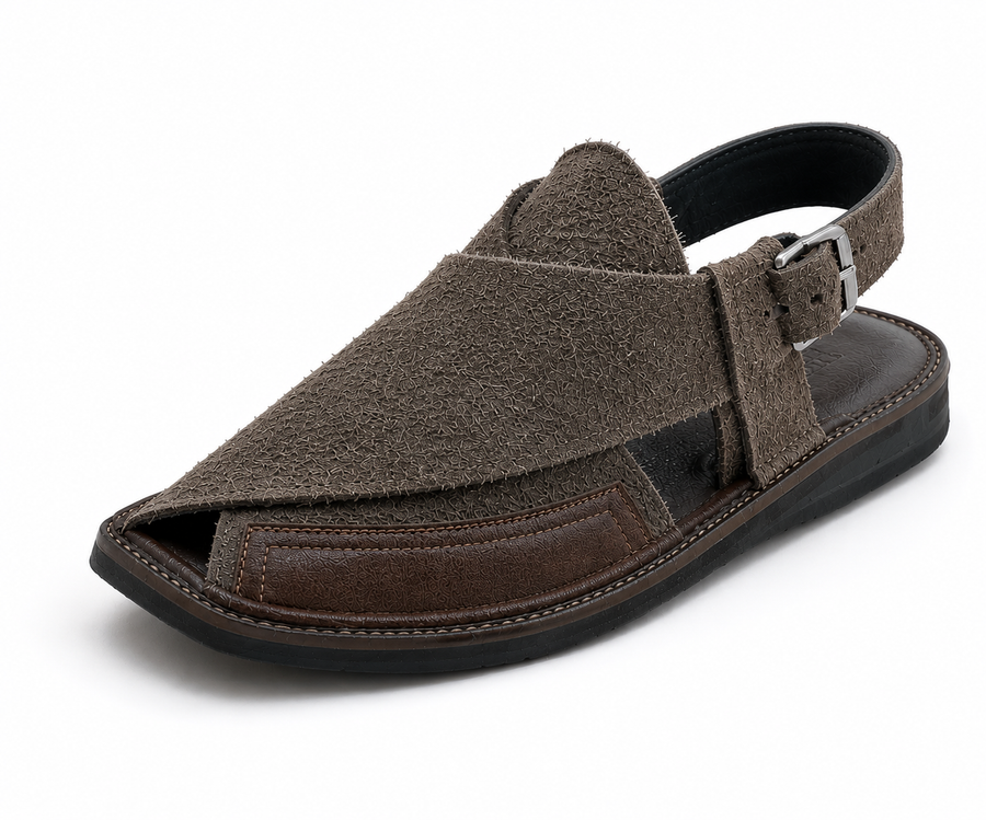 Sabar Peshawari Chappal - dark brown