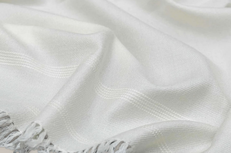 SWAT ORIGINS 64 wool plain white men's shawl